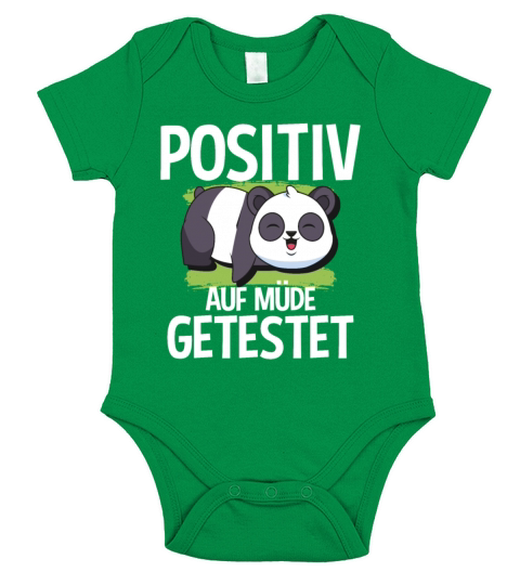 Tested Positive For Tired Panda Short Sleeve Baby One-Piece
