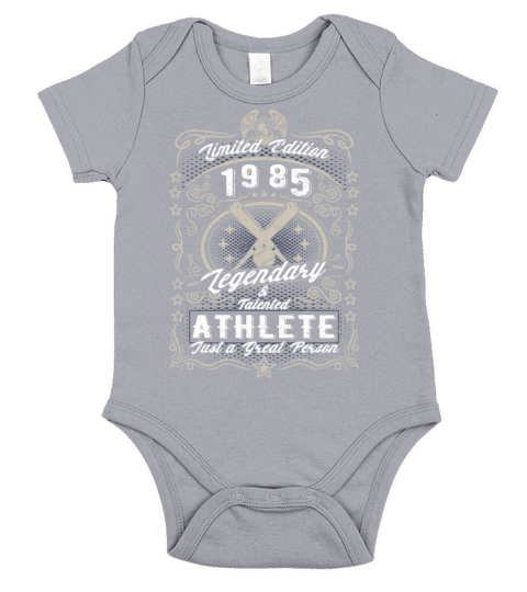 Vintage 1985 Baseball Birthday Gift Sport Hobby Short Sleeve Baby One-Piece
