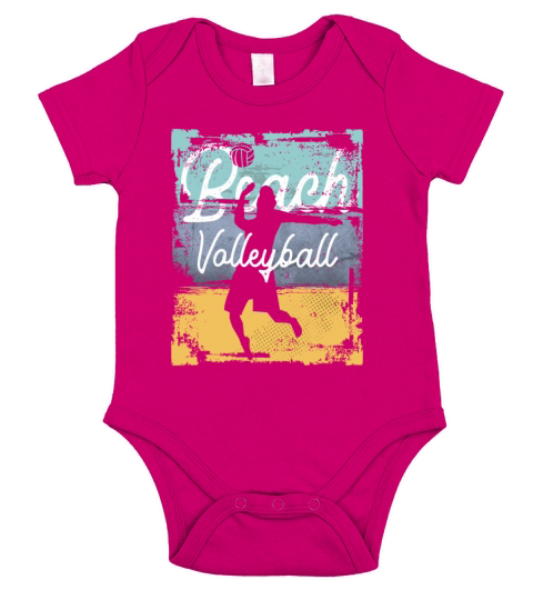 Vintage Beach Volleyball Player Short Sleeve Baby One-Piece