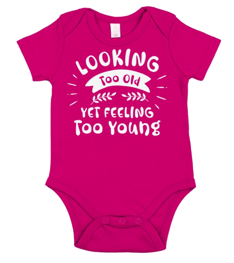 Young Grandparent Vintage Typography Retro Old Short Sleeve Baby One-Piece