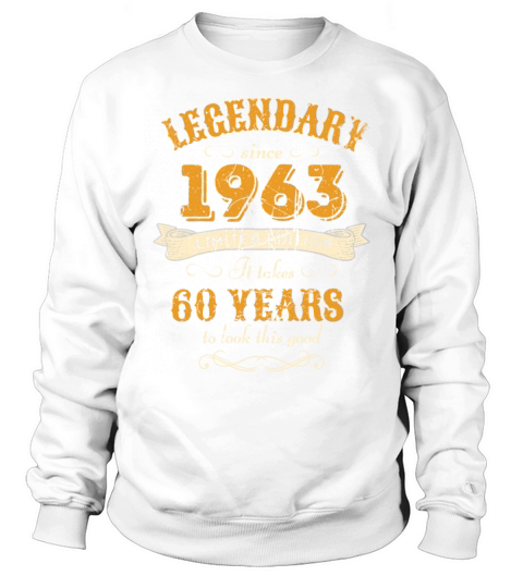 60th Birthday Vintage 1963 Sweatshirt Unisex