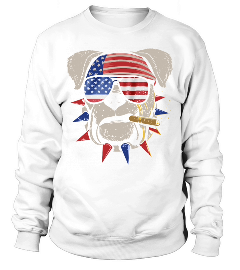 American Bulldog 4th July Graphic Sweatshirt Unisex