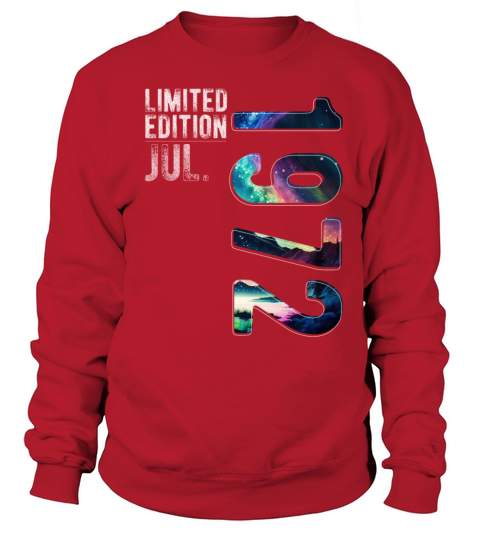 Limited Edition 1972 July Birthday Polar Lights Sweatshirt Unisex