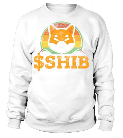 Shiba Inu Coin Shib Retro Vintage Distressed Sweatshirt Unisex