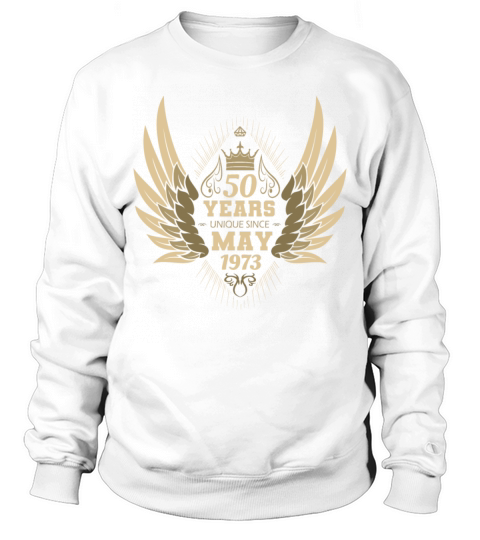 Vintage 50th Birthday with Angel Wings and Crown Sweatshirt Unisex