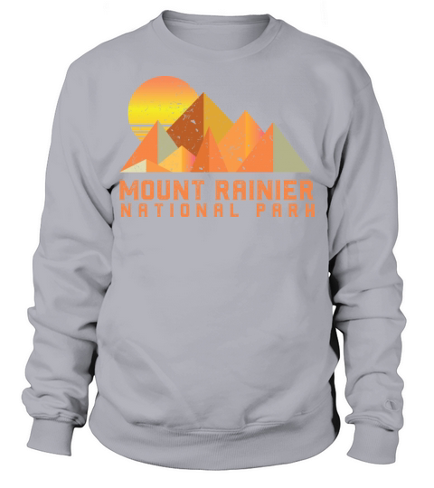 Vintage Mount Rainier Retro National Park Sweatshirt Unisex