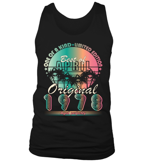 45th birthday April vintage 1978 vintage Tank Top Unisex