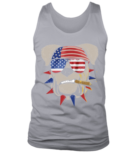 American Bulldog 4th July Graphic Tank Top Unisex