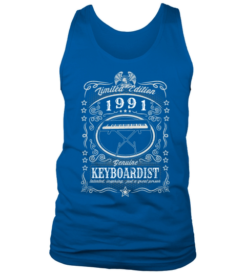 Vintage 1991 Keyboardist Birthday Gift Keyboard Tank Top Unisex