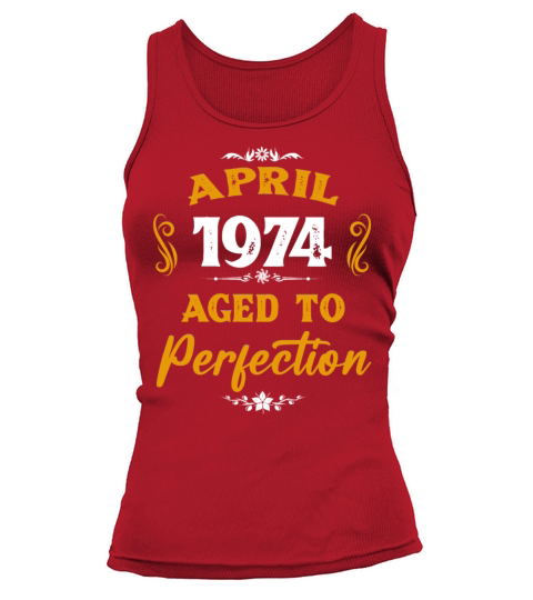 April 1974 Vintage Birthday Present Tank top Woman