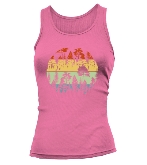 Forest Trees Retro Vintage Tank top Woman