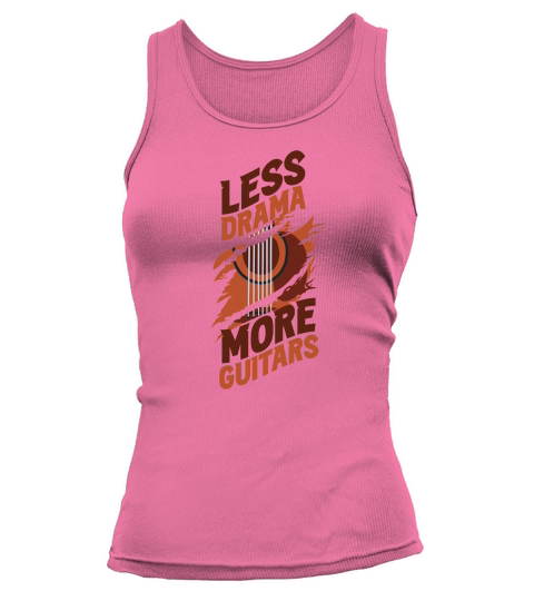 Less Drama More Guitars Guitar Player Guitarist Musician Tank top Woman
