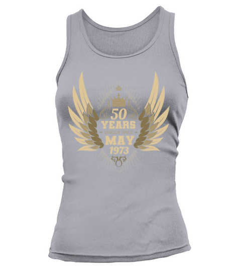 Vintage 50th Birthday with Angel Wings and Crown Tank top Woman