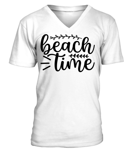 beach time V-Neck T-shirt