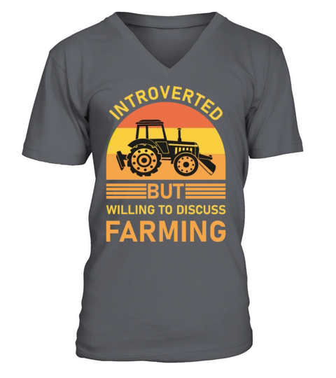 Introverted But Willing To Discuss Farming - Farm V-Neck T-shirt