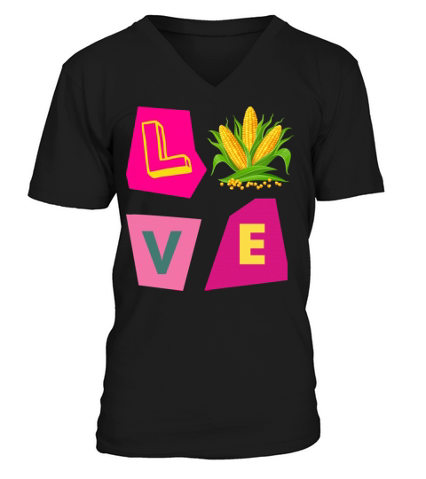 Love Corn V-Neck T-shirt