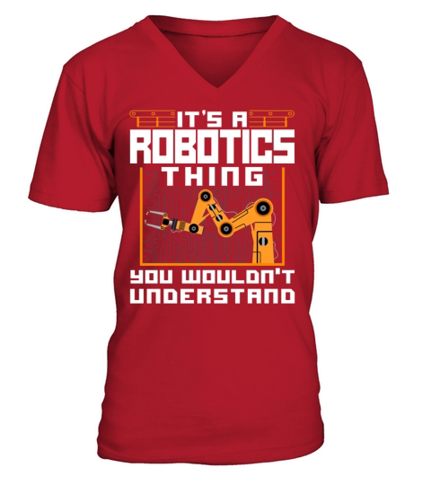 Robot Robotics Engineer Vintage V-Neck T-shirt