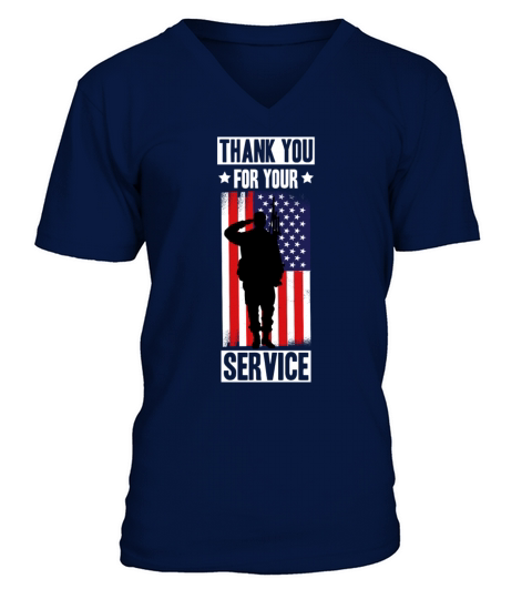 Veterans Day Thank You For Your Service V-Neck T-shirt