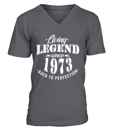 vintage 1973 birthday living legend V-Neck T-shirt
