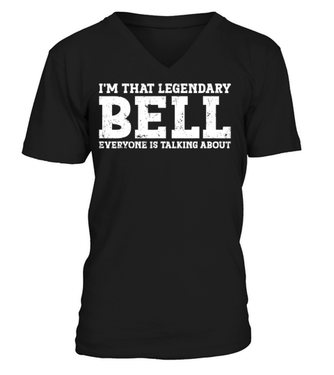 Vintage Bell Surname Team Family Last Name Bell V-Neck T-shirt