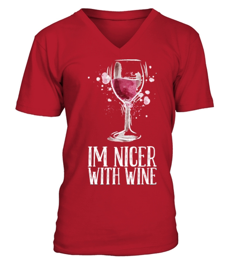 Wine drinking Red Wine Gift V-Neck T-shirt