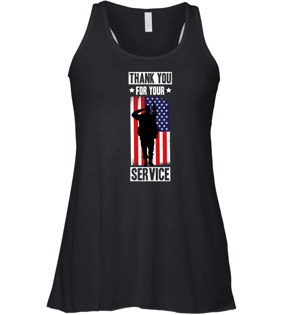 Veterans Day Thank You For Your Service Women's Flowy Tank Top
