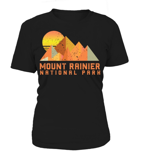 Vintage Mount Rainier Retro National Park Women's T-Shirt