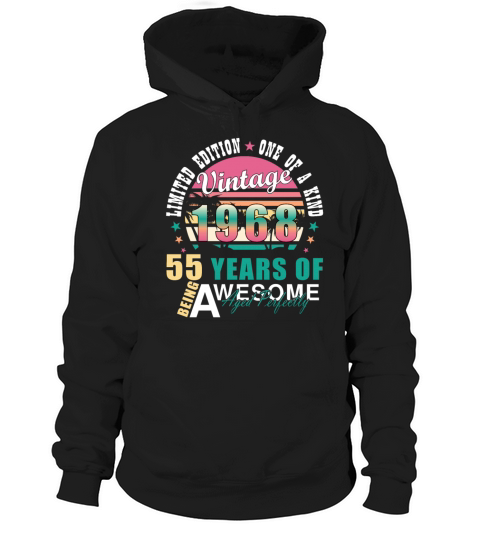 55th birthday April vintage 1968 vintage Hoodie Unisex