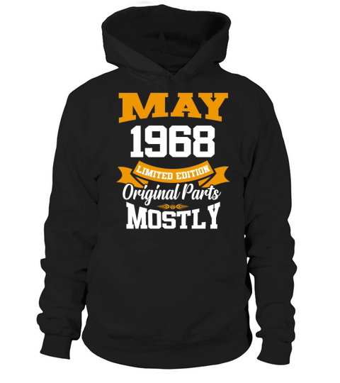 May 1968 Vintage Birthday Present Hoodie Unisex