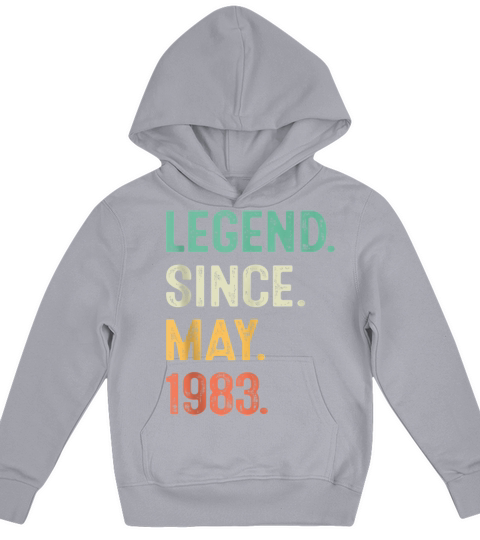 40 Years Old Gifts Legend Since May 1983 Kids Hoodie