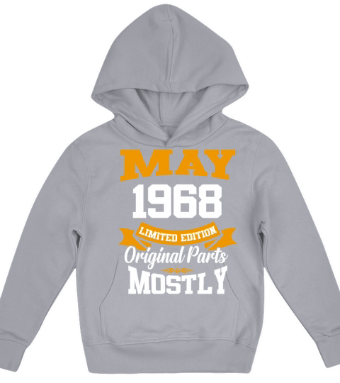 May 1968 Vintage Birthday Present Kids Hoodie