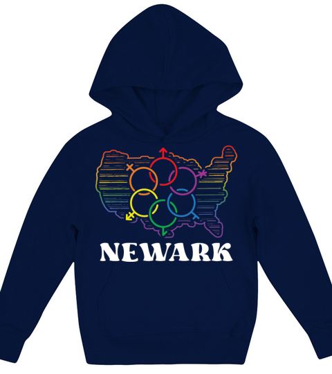 Newark Pride Month Pride Flag LGBT Community LGBTQ Kids Hoodie