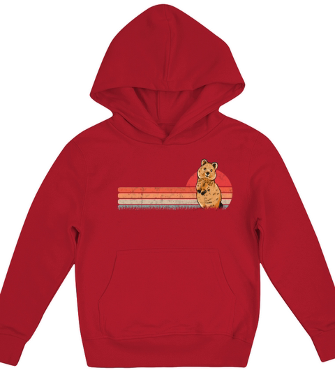 Quokka Vintage Short-tailed Kangaroo Retro Kids Hoodie