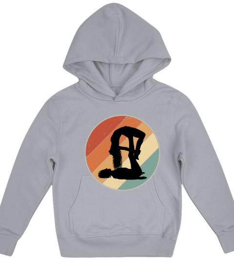 Vintage Retro Acroyoga Kids Hoodie