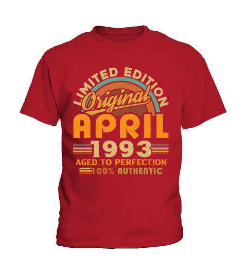 1993 April Vintage Born in 1993 April Gift Kids T-Shirt