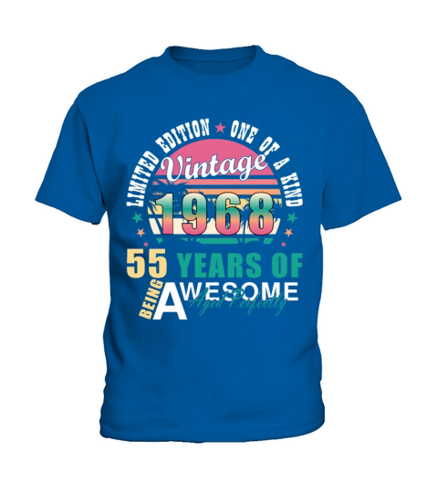 55th birthday April vintage 1968 vintage Kids T-Shirt
