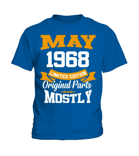 May 1968 Vintage Birthday Present Kids T-Shirt