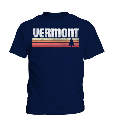 Vermont Home Retro Style Vintage State Gift Kids T-Shirt