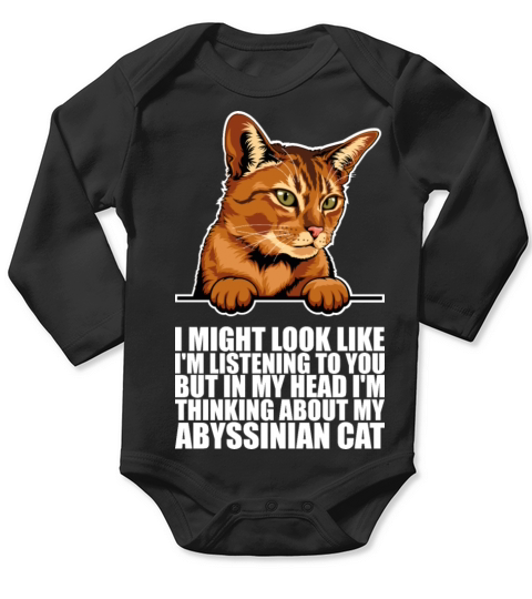 Abyssinian cat Abyssinian Gift Long Sleeve Baby One-Piece