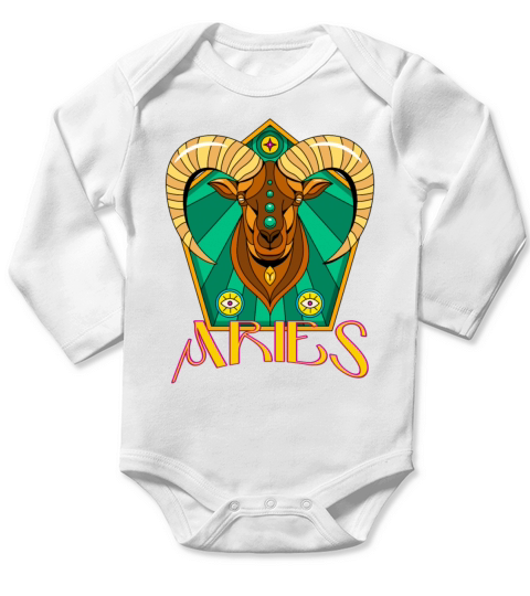 Aries Long Sleeve Baby One-Piece