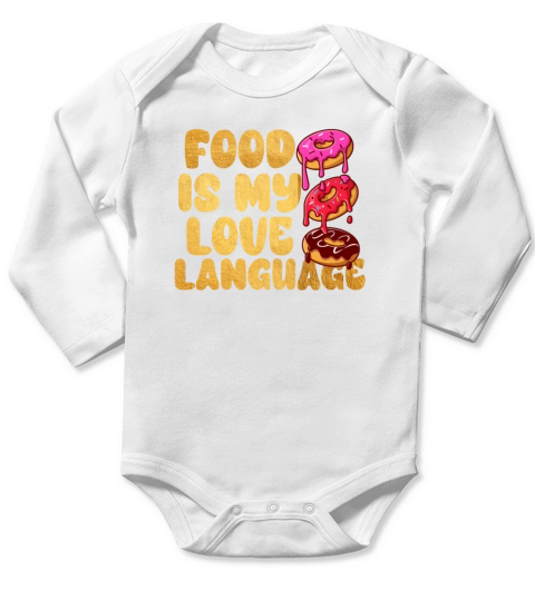 Food Is My Love Language Long Sleeve Baby One-Piece