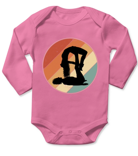 Vintage Retro Acroyoga Long Sleeve Baby One-Piece