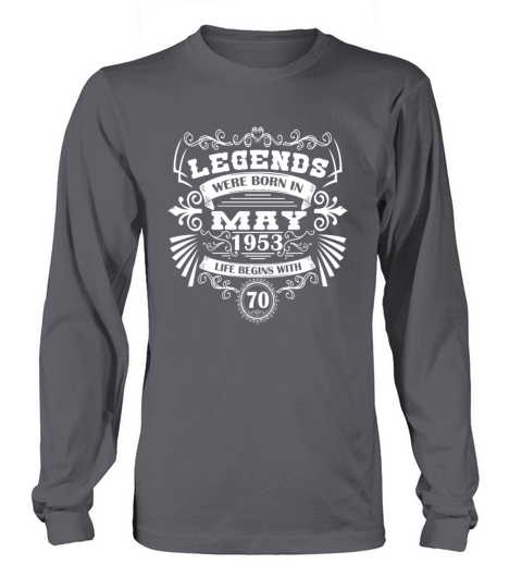 70th Birthday Gifts May 1953 Vintage Long sleeved Unisex