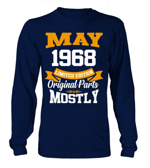 May 1968 Vintage Birthday Present Long sleeved Unisex