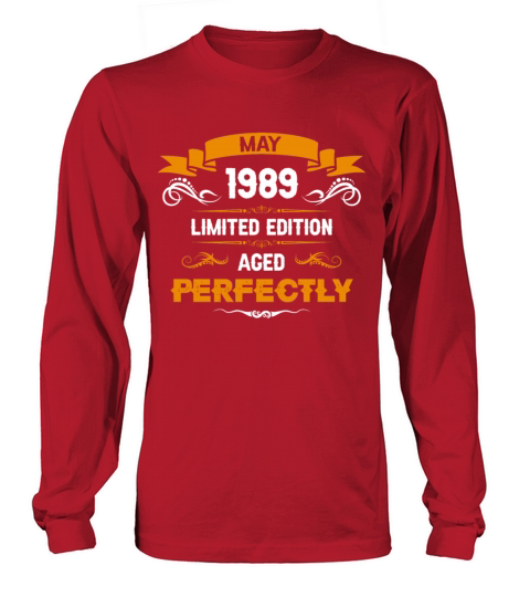 May 1989 Vintage Birthday Present Long sleeved Unisex