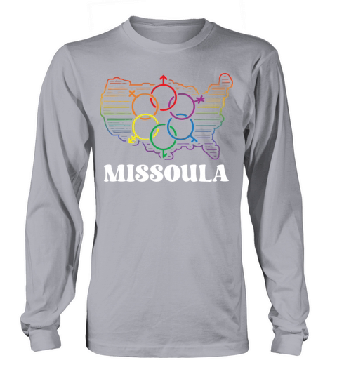 Missoula Pride Month Pride Flag LGBT Community LGB Long sleeved Unisex