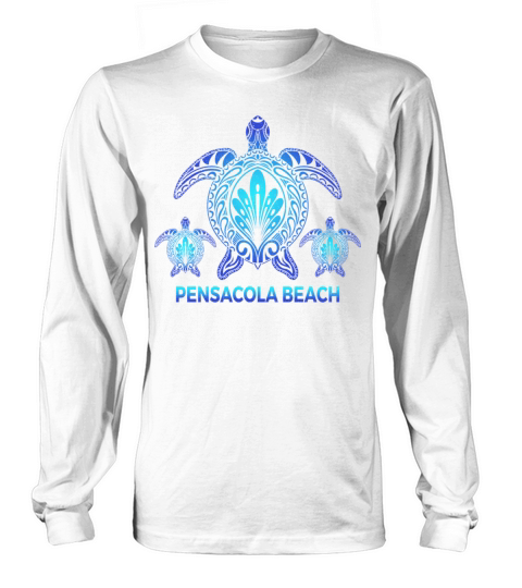 Vintage Pensacola Beach Florida FL Turtle Souvenir Long sleeved Unisex