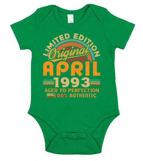 1993 April Vintage Born in 1993 April Gift Short Sleeve Baby One-Piece