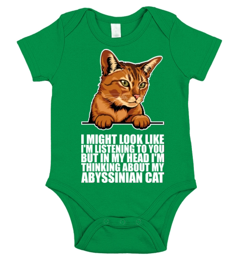 Abyssinian cat Abyssinian Gift Short Sleeve Baby One-Piece