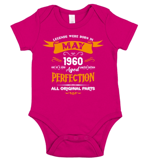 Legends Were Born In May 1960 Short Sleeve Baby One-Piece